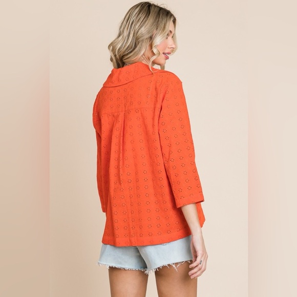 Culture Code Double Breasted Eyelet Jacket with Pockets 10010011529 - Picture 2 of 4